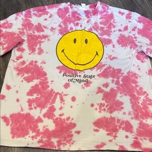H&M Pink Tie-Dye T-Shirt Size Large